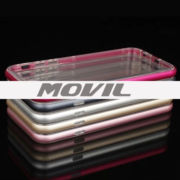 NP-1915 transparente tpu funda con marco para iPhone  6-12